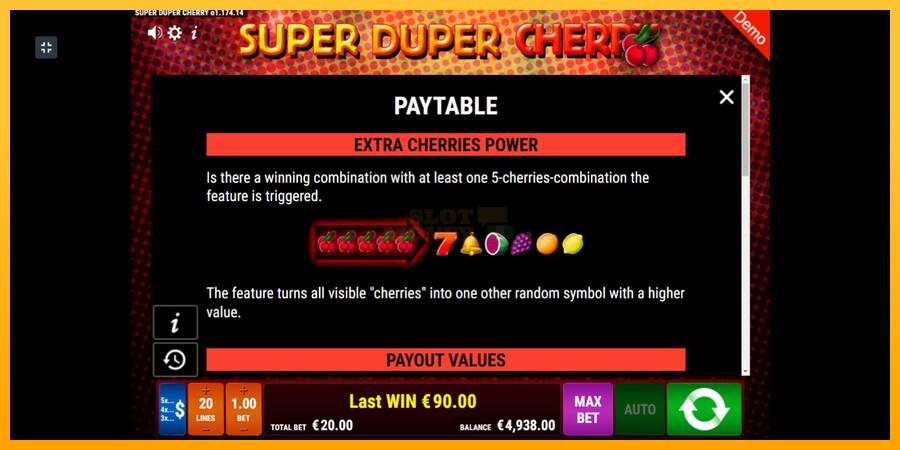 Super Duper Cherry máquina de juego por dinero, imagen 4