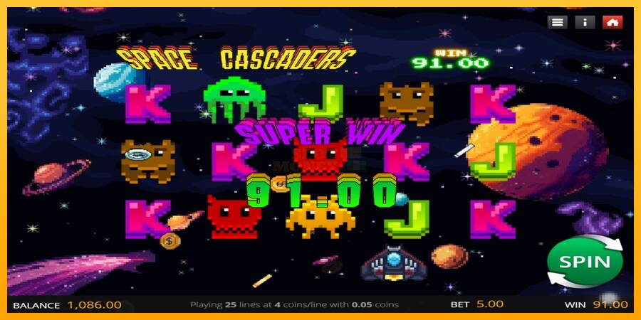 Space Cascaders máquina de juego por dinero, imagen 2