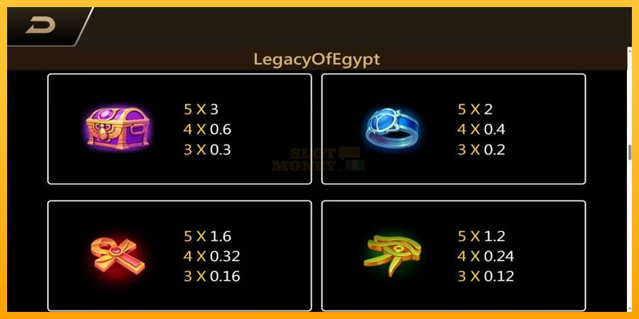 Legacy of Egypt máquina de juego por dinero, imagen 6