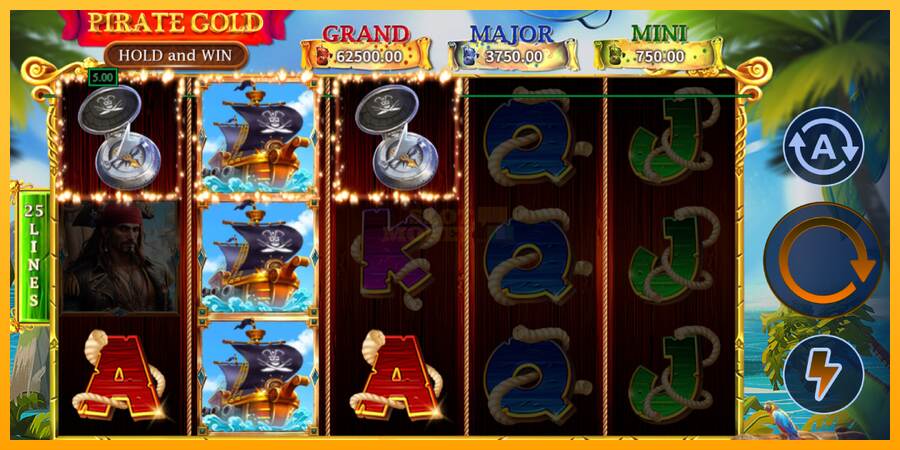 Pirate Gold Hold and Win máquina de juego por dinero, imagen 3