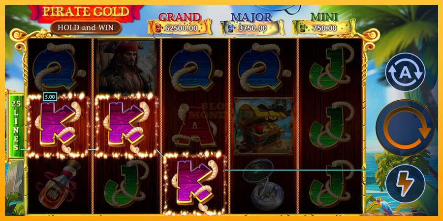 Pirate Gold Hold and Win máquina de juego por dinero, imagen 4