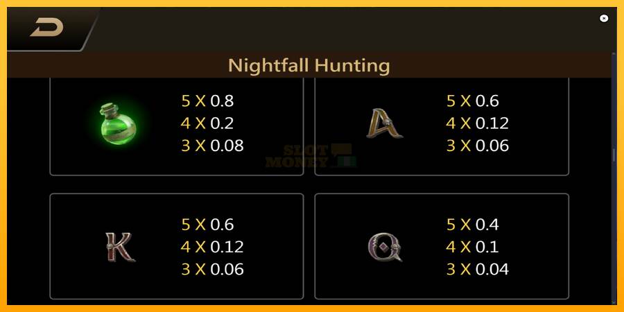 Nightfall Hunting máquina de juego por dinero, imagen 6