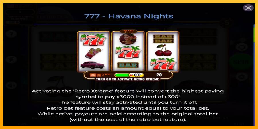 777 - Havana Nights máquina de juego por dinero, imagen 4