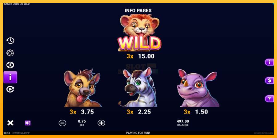 Safari Cubs Go Wild máquina de juego por dinero, imagen 5