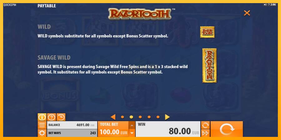 Razortooth máquina de juego por dinero, imagen 5