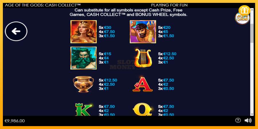 Age of the Gods Cash Collect máquina de juego por dinero, imagen 6