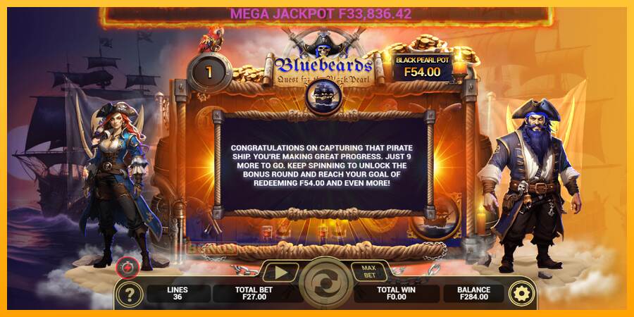 Bluebeard Quest for the Black Pearl máquina de juego por dinero, imagen 3