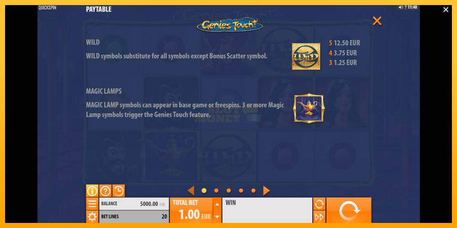 Genies Touch máquina de juego por dinero, imagen 3