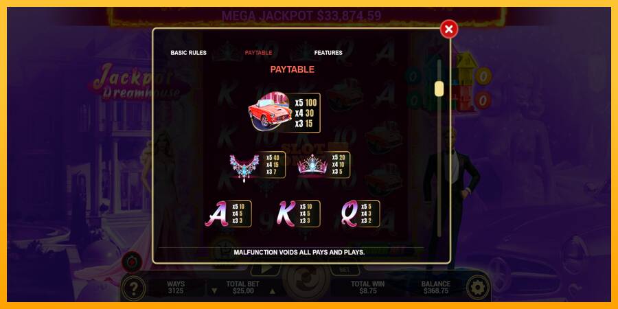 Jackpot Dreamhouse máquina de juego por dinero, imagen 5