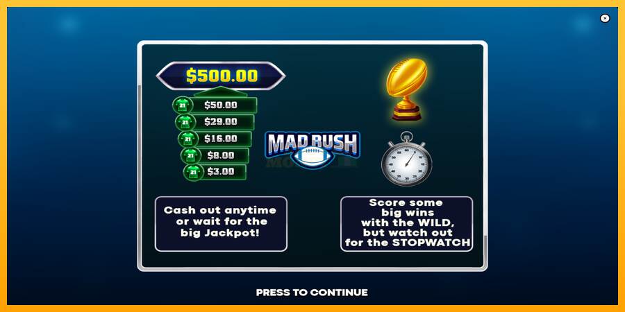 Mad Rush máquina de juego por dinero, imagen 1