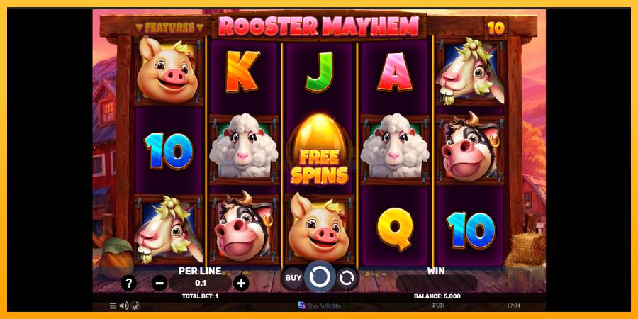 Rooster Mayhem máquina de juego por dinero, imagen 2