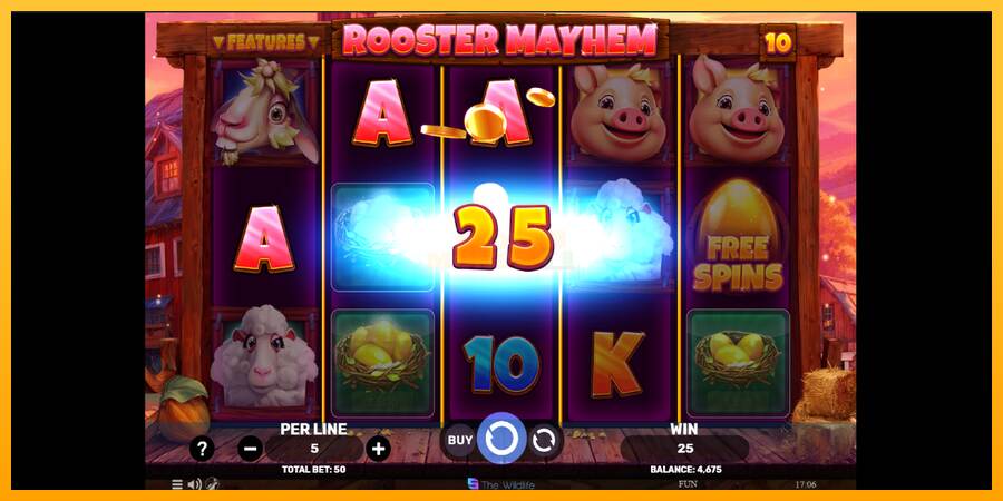 Rooster Mayhem máquina de juego por dinero, imagen 3