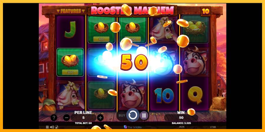 Rooster Mayhem máquina de juego por dinero, imagen 4