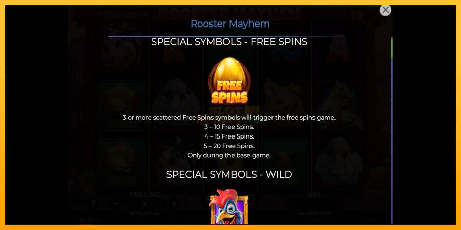 Rooster Mayhem máquina de juego por dinero, imagen 5