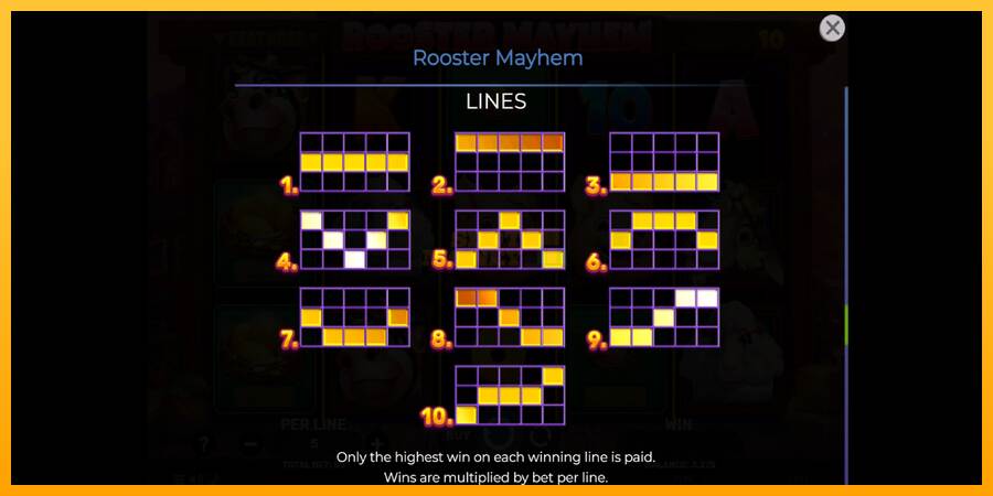 Rooster Mayhem máquina de juego por dinero, imagen 7