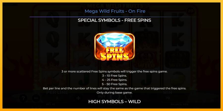 Mega Wild Fruits - On Fire máquina de juego por dinero, imagen 5