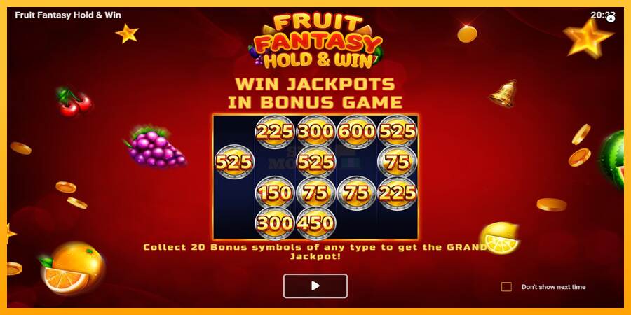 Fruit Fantasy Hold & Win máquina de juego por dinero, imagen 1