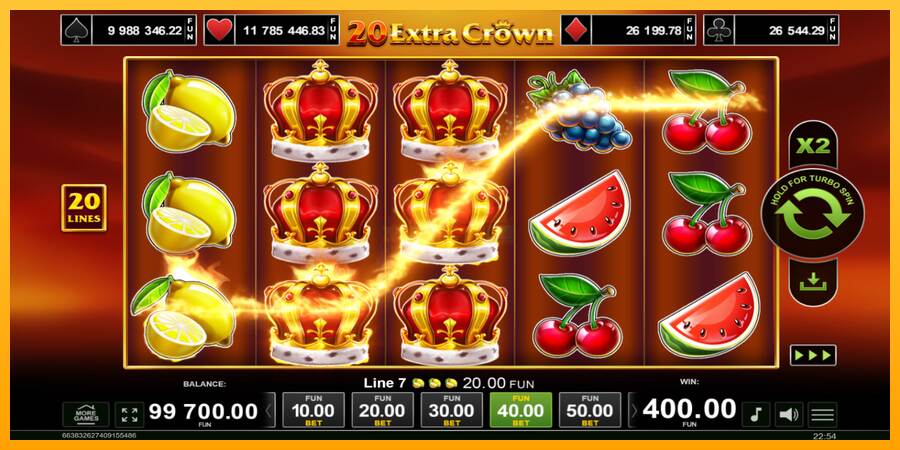 20 Extra Crown máquina de juego por dinero, imagen 4