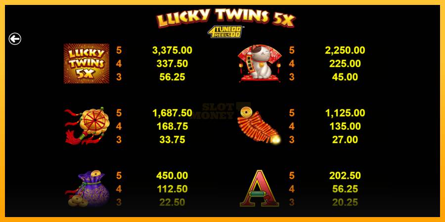 Lucky Twins 5X 4Tune Reels máquina de juego por dinero, imagen 6