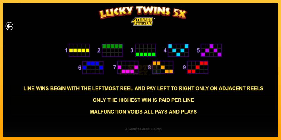 Lucky Twins 5X 4Tune Reels máquina de juego por dinero, imagen 7