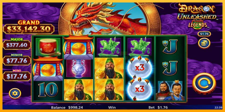 Dragon Unleashed - Three Legends máquina de juego por dinero, imagen 2