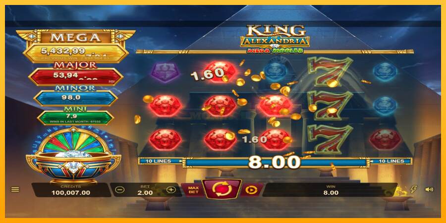 King of Alexandria Mega Moolah máquina de juego por dinero, imagen 2