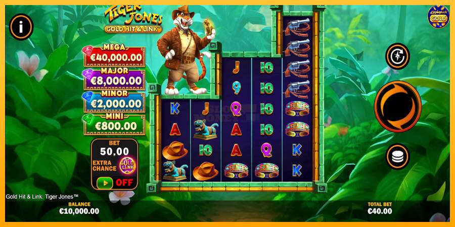 Gold Hit & Link: Tiger Jones máquina de juego por dinero, imagen 2