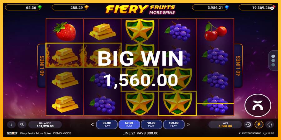 Fiery Fruits More Spins máquina de juego por dinero, imagen 2