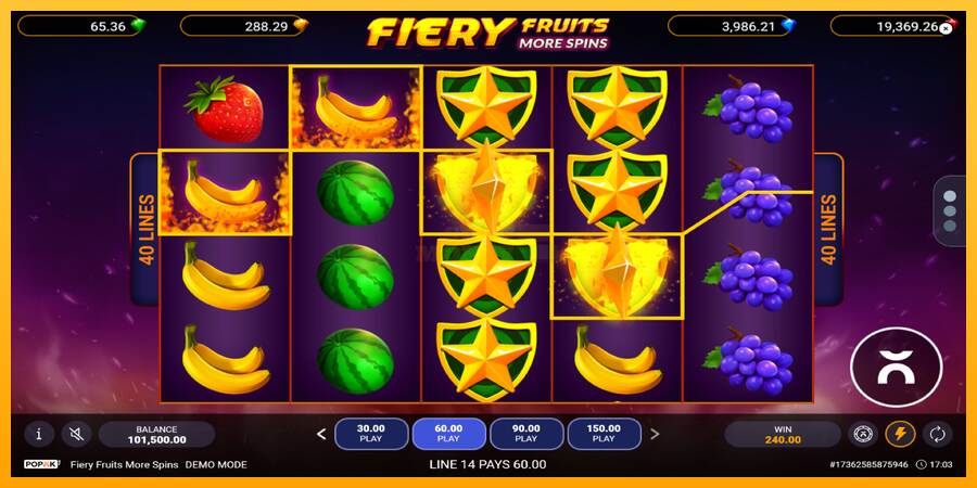 Fiery Fruits More Spins máquina de juego por dinero, imagen 3