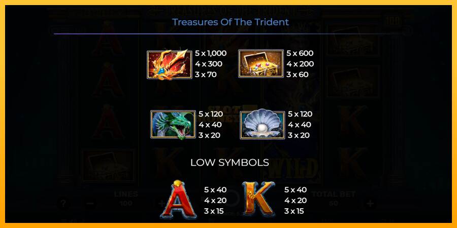 Treasures of the Trident máquina de juego por dinero, imagen 6