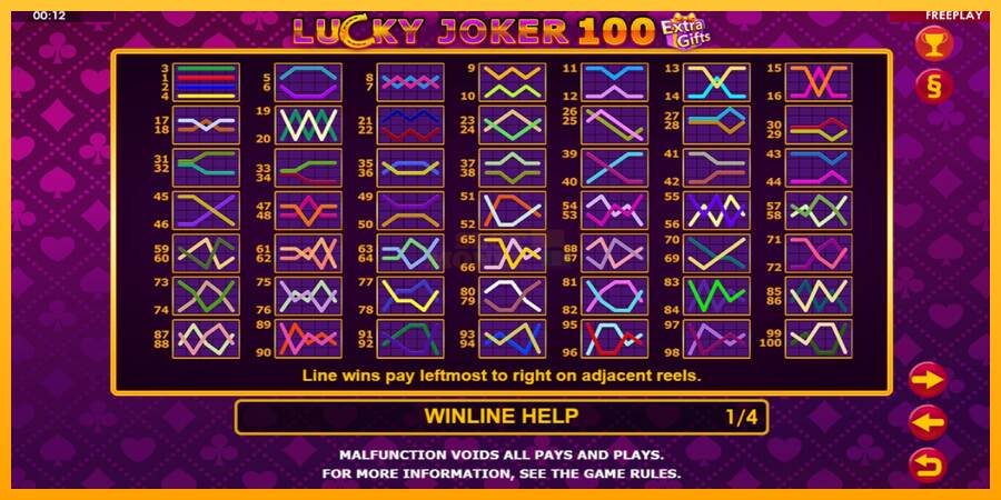 Lucky Joker 100 Extra Gifts máquina de juego por dinero, imagen 6