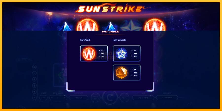 Sun Strike máquina de juego por dinero, imagen 5