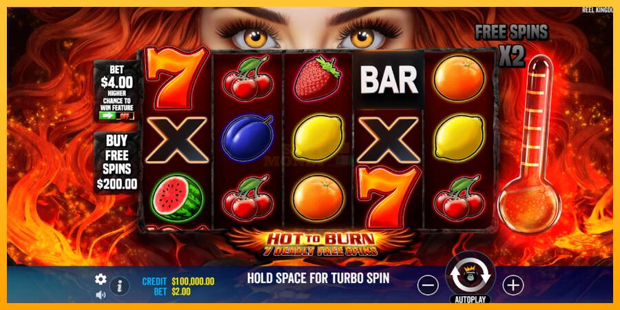 Hot to Burn - 7 Deadly Free Spins máquina de juego por dinero, imagen 2