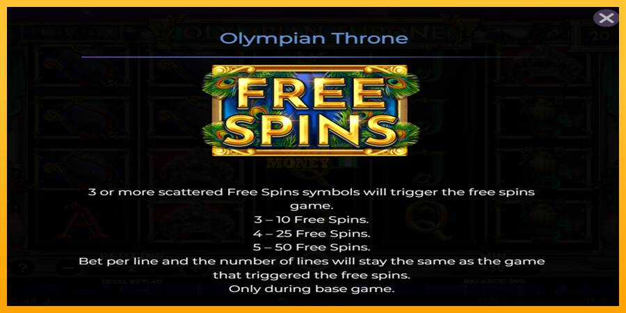 Olympian Throne máquina de juego por dinero, imagen 5