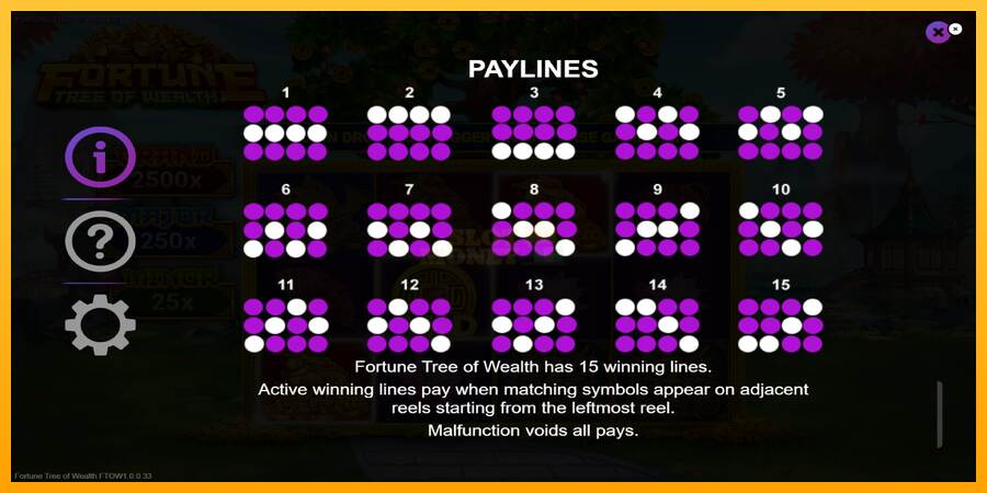 Fortune Tree of Wealth máquina de juego por dinero, imagen 7