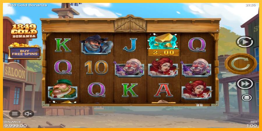 1849 Gold Bonanza máquina de juego por dinero, imagen 2