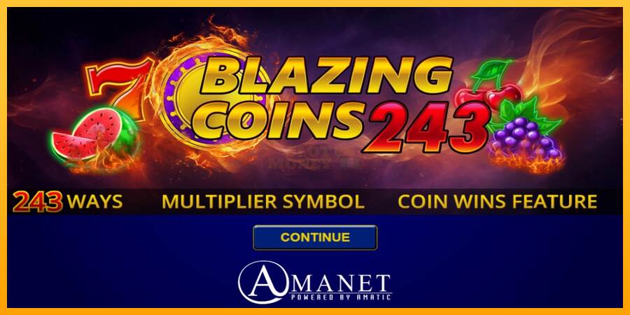 Blazing Coins 243 máquina de juego por dinero, imagen 1