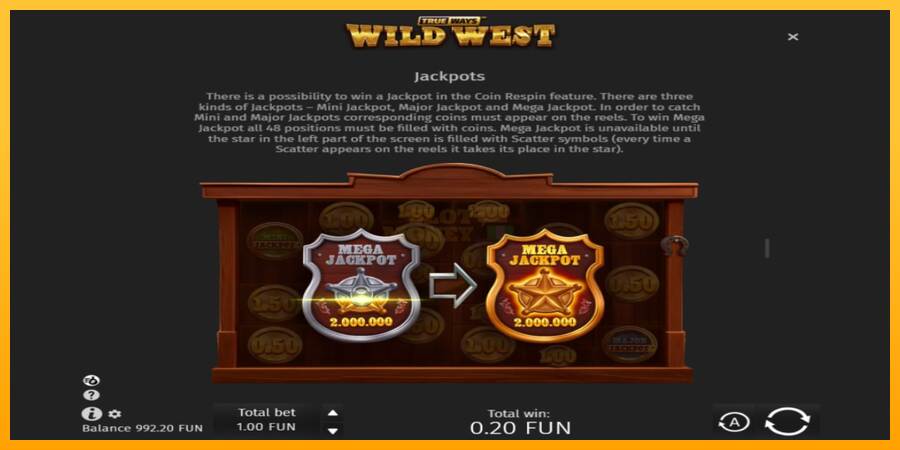 Wild West Trueways máquina de juego por dinero, imagen 6