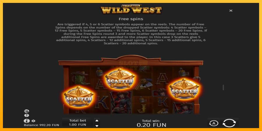 Wild West Trueways máquina de juego por dinero, imagen 7