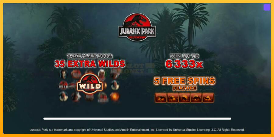 Jurassic Park máquina de juego por dinero, imagen 1