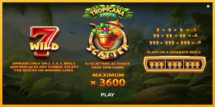 Tropicana Fruits máquina de juego por dinero, imagen 1