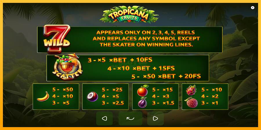 Tropicana Fruits máquina de juego por dinero, imagen 5