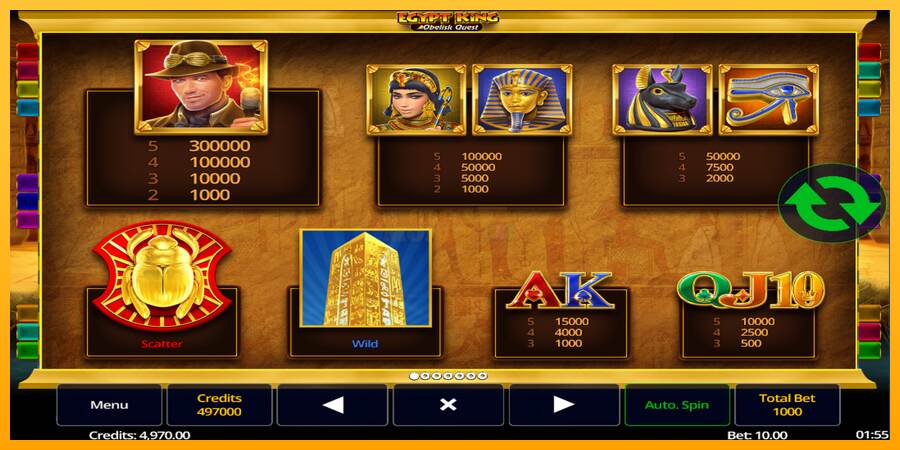 Egypt King Obelisk Quest máquina de juego por dinero, imagen 4