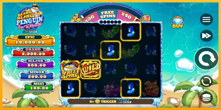 Bling Bling Penguin: Ice On The Beach máquina de juego por dinero, imagen 2