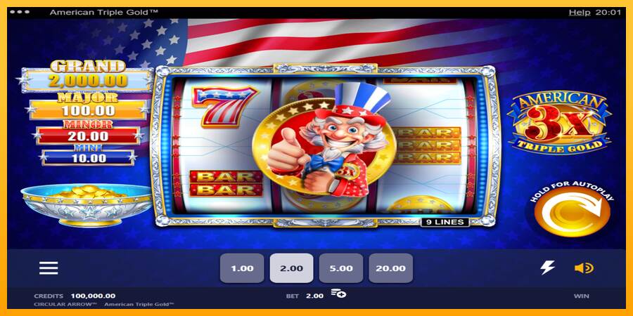 American Triple Gold máquina de juego por dinero, imagen 1