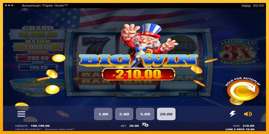 American Triple Gold máquina de juego por dinero, imagen 2