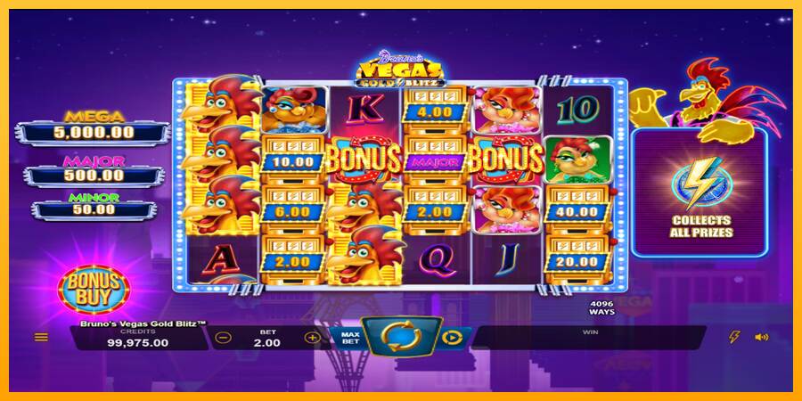 Brunos Vegas Gold Blitz máquina de juego por dinero, imagen 1