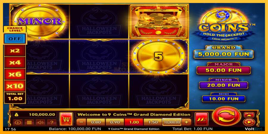 9 Coins Grand Diamond Edition Halloween Jackpots máquina de juego por dinero, imagen 2