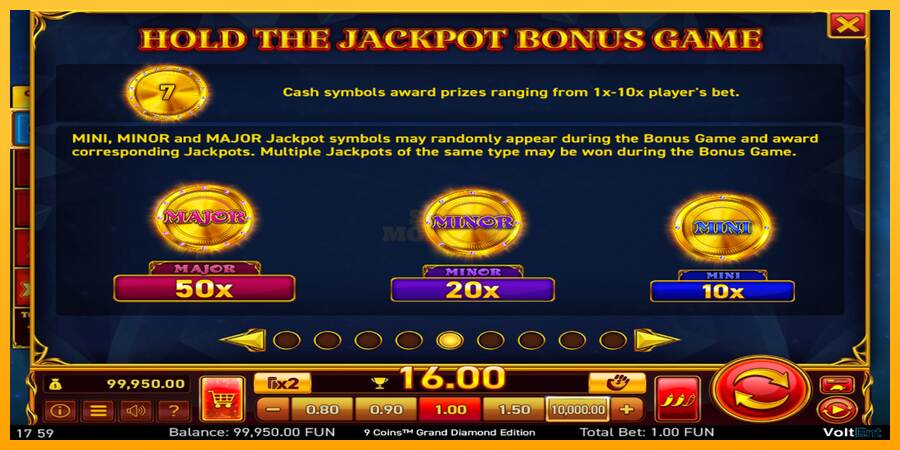 9 Coins Grand Diamond Edition Halloween Jackpots máquina de juego por dinero, imagen 5