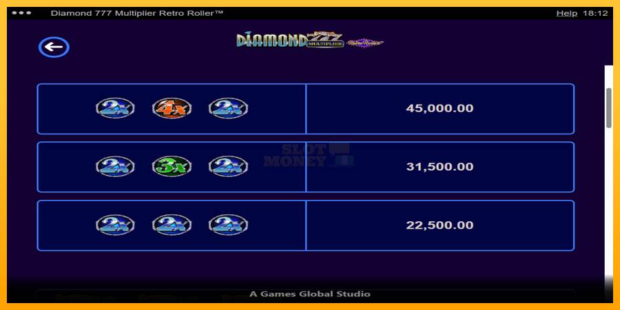 Diamond 777 Multiplier Retro Roller máquina de juego por dinero, imagen 5